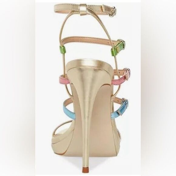 Steve Madden Jubilant Metallic Multi Multi Strap Open Toe Fashion Sandals Size 8 - Picture 3 of 4